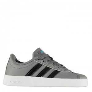 Image of adidas VL Court Childrens Trainers - GreyBlk/Wht