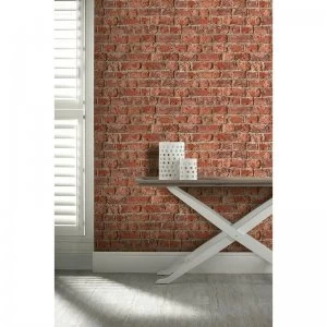 Image of Urban Red Brick Wallpaper