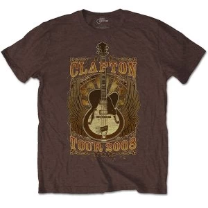 Image of Eric Clapton - Tour 2008 Unisex Medium T-Shirt - Brown