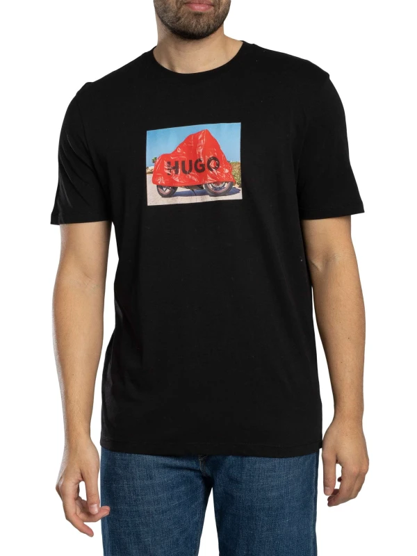 Image of HUGO Dostino Graphic T-Shirt Black L