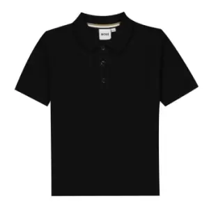Image of Boss Tonal Polo Shirt Juniors - Black