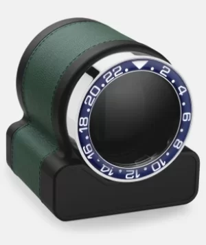 Image of Scatola del Tempo Watch Winder Rotor One Green Blue Bezel