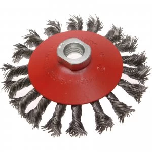 Image of Faithfull Twisted Knot Wire Wheel Brush 115mm M14 Thread