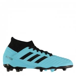 Image of adidas Predator 19.3 Childrens FG Football Boots - Cyan/Black