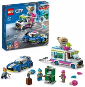 Image of LEGO City Police Ice Cream Truck Police Chase Van Toy 60314