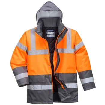 Image of S467OGYM - sz M Hi-Vis Two Tone Traffic Jacket - Orange Grey - Portwest
