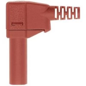 Image of Straight blade safety plug Plug right angle Pin diameter 4mm Red