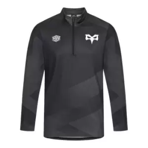 Image of Umbro Ospreys Half Zip Training Top 2021 2022 Mens - Black