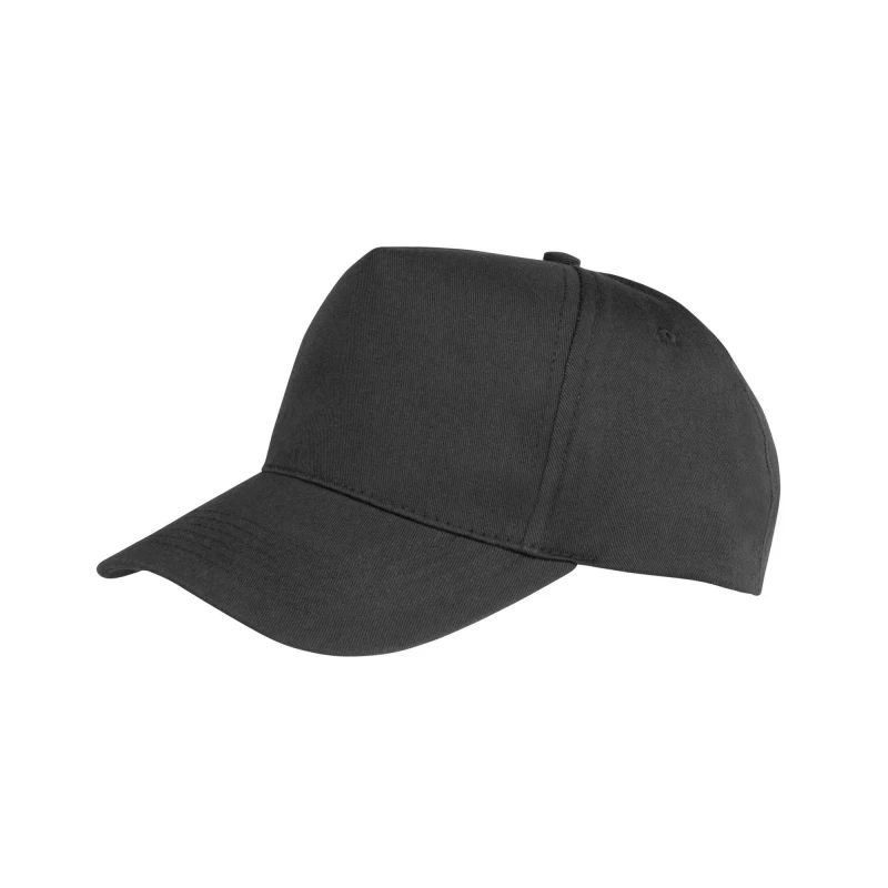 Image of Result Result Men Boston 5 Panel Polycotton Baseball Cap in Black One Size Male 5063470734351
