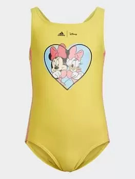Image of adidas X Disney Friendship Swimsuit, Yellow, Size 7-8 Years, Women