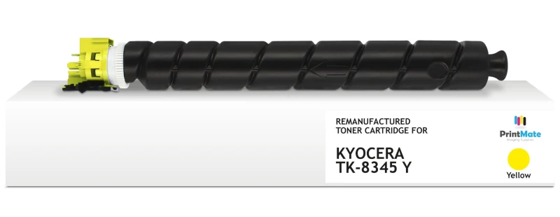 Image of PrintMate KYOCERA TK-8345Y. remanufactured toner. Yellow 12000p