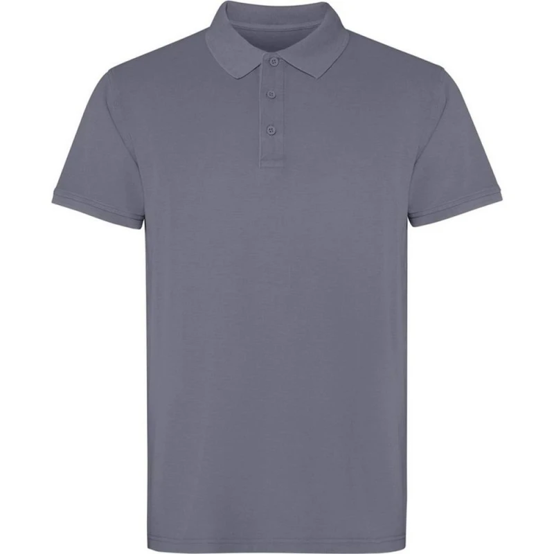 Image of ROLY Mens Cobain Short-Sleeved Polo Shirt in Dark Grey Size: XS Dark Grey Male XS