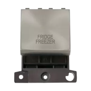 Image of Click Scolmore MiniGrid 20A Double-Pole Ingot Fridge Freezer Switch Satin Chrome - MD022SC-FF