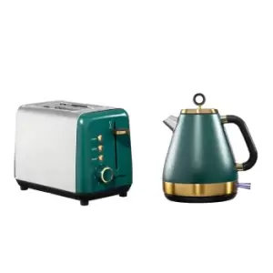 Image of Daewoo SDA2286GE Emerald 1.7L Jug Kettle And Emerald SDA2287GE 2 Slice Toaster