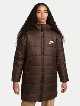 Image of Nike Nsw Synthetic Repel HD Parka - Brown, Size XL, Women