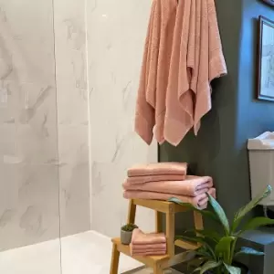 Image of Loft Combed Cotton 10 Piece Complete Towel Set Pink