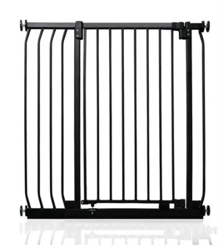 Image of Safetots Extra Tall Elite Safety Gate, 89Cm - 98Cm, Matt Black, Extra Tall 96.8Cm In Height, Pressure Fit Stair Gate