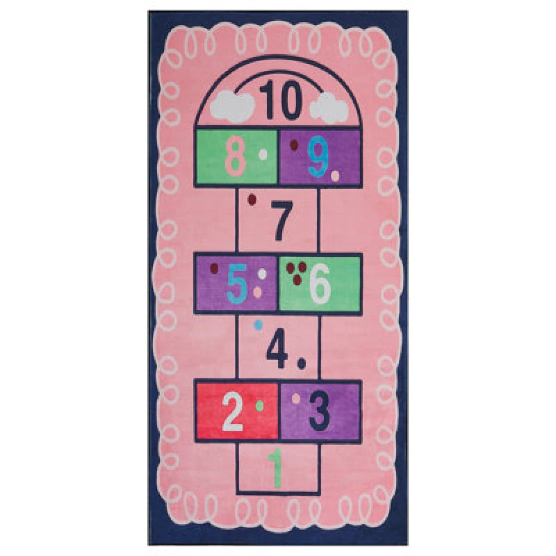 Image of Beliani Kids Rug Honaz Pink 80 X 150 Cm