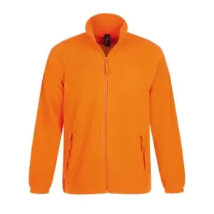 Image of SOLS Mens North Full Zip Outdoor Fleece Jacket (L) (Orange)