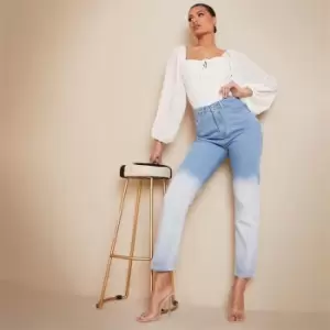 Image of I Saw It First Ombre Straight Leg Jeans - Blue