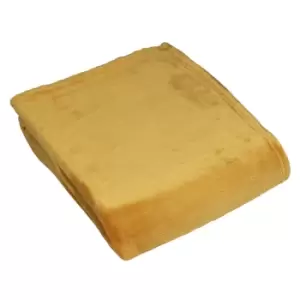 Image of Furn. Harlow Throw Fleece Polyester Ochre