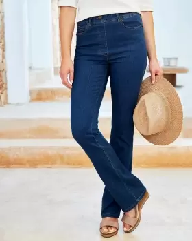 Image of Cotton Traders Womens Becca Bootcut Stretch Jeggings in Blue