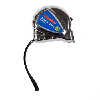 Image of SupaTool Chrome Plated Tape Measure 7.5m x 25mm
