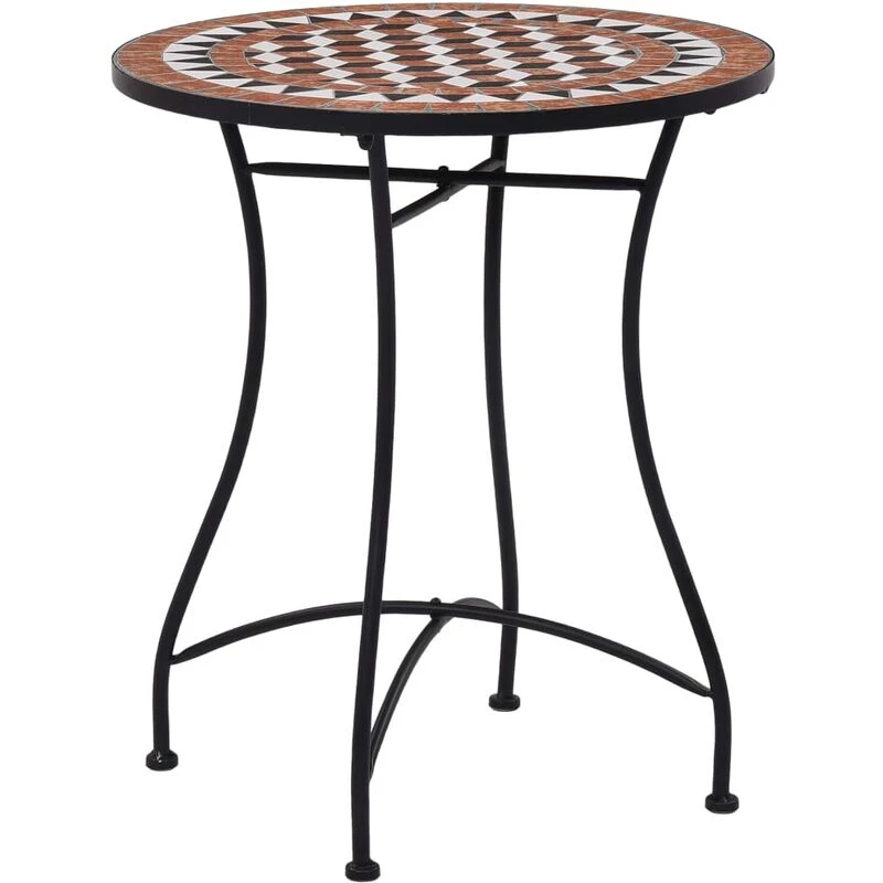 Image of VIDAXL Mosaic Bistro Table Brown 60cm Ceramic Vidaxl 8719883733630