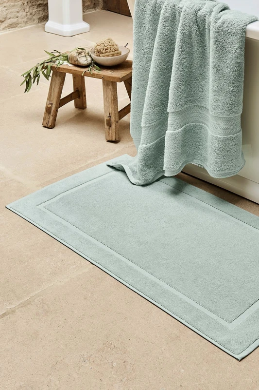 Image of Christy CHRISTY 'Renaissance' Luxury 100% Cotton 1000GSM Towelling Bath Mats in Duck Egg Blue Duck Egg Blue One Size Unisex 5057241209971