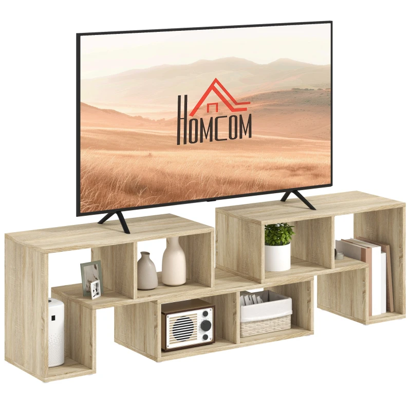 Image of HOMCOM TV Unit for TVs up to 75" - Free Combination TV Stand - Grey TJ Hughes White 5063603194052