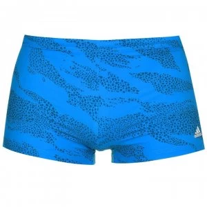 Image of adidas Mens Primeblue Swim Boxer Trunks - S Blue/White