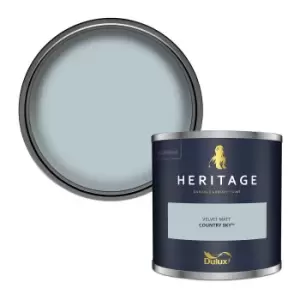 Image of Dulux Heritage Velvet Matt Country Sky Matt Emulsion Paint 125ml