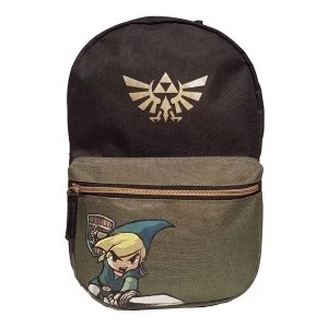 Image of Nintendo - Black Wood Boys Unisex Backpack - Black/Green