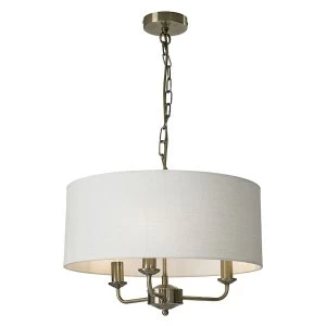 Image of Robert Dyas Village At Home Grantham 3-Light Ceiling Light - Brass