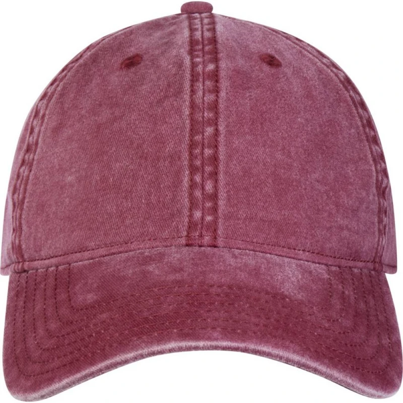 Image of Elevate NXT Mens Grafton Washed 6 Panel Baseball Cap in Burgundy Burgundy Male One Size