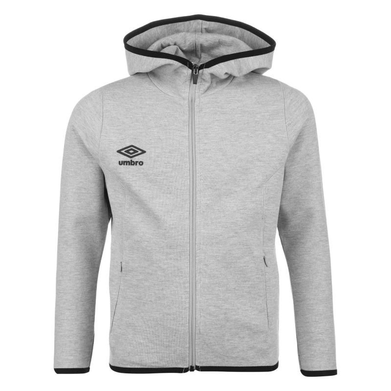 Image of Umbro Umbro Men Pro Fleece Full Zip Hoodie in Light Grey Size: large Light Grey L Male 5063107683021