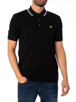 Image of Dashed Tipped Polo Shirt