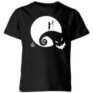Image of The Nightmare Before Christmas Jack and Sally Moon Kids T-Shirt - Black - 3-4 Years