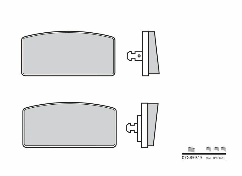 Image of Brembo S.p.A. Street Carbon Ceramic Brake pads - 07GR5915