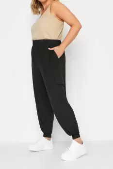 Image of Cropped Jersey Cargo Trousers