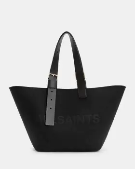 Image of AllSaints Anik Spacious Felt Logo Tote Bag
