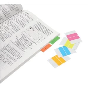 Image of Index Tabs 38mm Self Adhesive Fluorescent Assorted 1 x Pack of 24