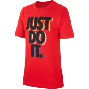 Image of Nike Sportswear Big Kids T-Shirt - Red