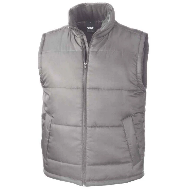 Image of Result Core Mens Padded Body Warmer in Grey Size: XS Grey Male XS