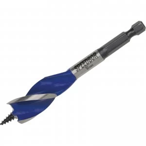 Image of Irwin 6X Blue Groove Stubby Wood Drill Bit 16mm 100mm