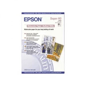 Image of Epson C13S041352 A3 WaterColor Paper 190g x20