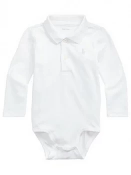 Image of Ralph Lauren Baby Boys Classic Polo Bodysuit - White