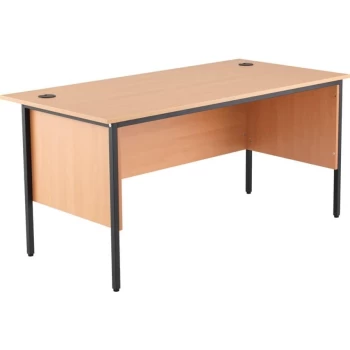 Image of Start 18 1532MM Rectangle Desk with Side Modesty Panels - Beech