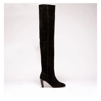 Image of Reiss Raquel Knee High Boots - Black