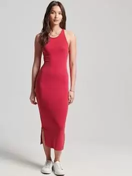 Image of Superdry Studios Strap Back Dress - Red, Size 10, Women